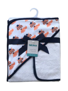 Neeva Hooded Towel with Washcloth FOX