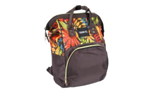Neeva Nappy Bag Backpack FLORAL Brown