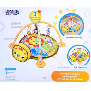 Autumn Sale: 3-in-1 Baby Activity Gym Mat & Ball Pit LION - 88969