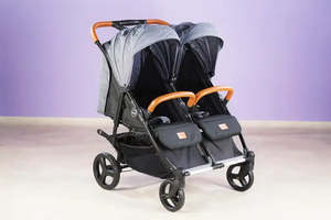 Neeva Duo Stroller Black-Grey (+ Free Rain Cover)