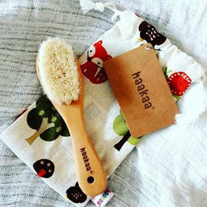 Hair Brushes: Haakaa Goat Wool Wooden Baby Hair Brush