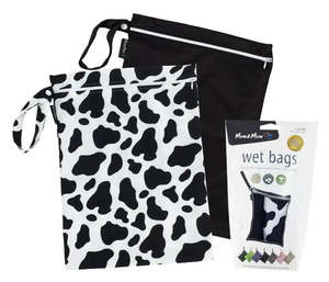 Mum2Mum Wet Bags Twin Pack - COW/BLACK