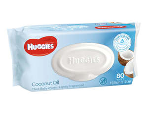 New Born: Huggies Baby Wipes Coconut Oil (80 Wipes)