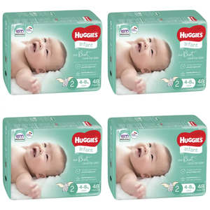Huggies Infant VALUE BOX Size 2 (4-8 kg)  *SKIN PROTECT* UNISEX 192 Nappies