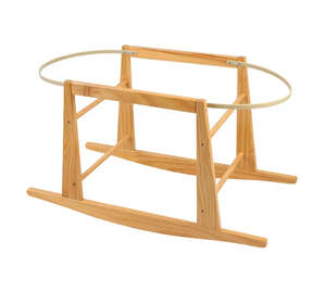 All Nursery: Plush Rocking Moses Basket Stand - Natural