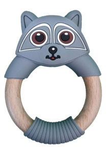 Free Kapai Kiwi Raccoon Wooden Teether Ring *CLEARANCE*