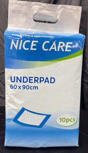 N4l: Nice Care Underpads 10pk (60 X 90 cm)