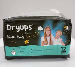 N4l: Dryups Premium Youth Disposable Pants Unisex (4-7 Years 17-30Kg ) Pack of 12 Pants