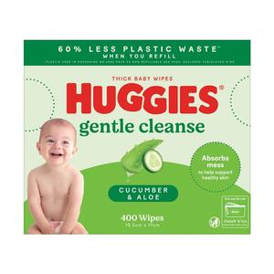 New Born: Huggies Baby Wipes Cucumber & Aloe MEGA BOX (400 Wipes)