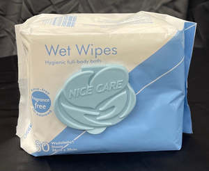 Skin Care Range: NICE CARE XL Adult Cleansing Wet Wipes (26cmX30cm) 60sheets