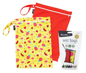 Mum2mum: Mum2Mum Wet Bags Twin Pack - FLAMINGO/RED