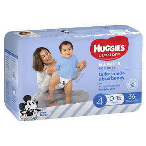 All Nappies More: Huggies Ultra Dry Size 4 (10-15kg) BOYS