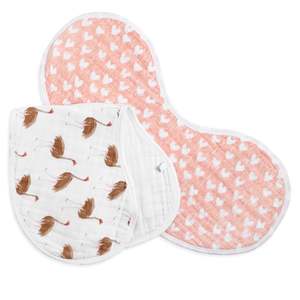 Single Muslin Burpy Bib: aden + anais flock together classic burpy bibs 2 pack