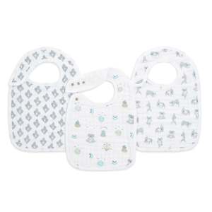 Single Muslin Burpy Bib: aden + anais now and zen classic 3-pk snap bibs