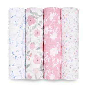 New: aden + anais ma fleur 4 pack classic swaddles