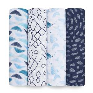 New: aden + anais gone fishing 4 pack classic swaddles