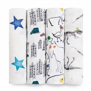 New: aden + anais colour pop 4 pack classic swaddles