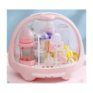 Baby Essentials Nz: Baby Bottle Drying Rack with Cover | Hygienic Storage NZ