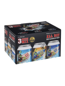 All Day MIX SIX non alc 330ml cans (4 x 6 packs with 3 beer types per 6 pack)