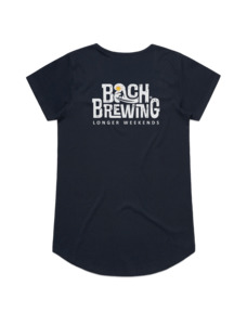 Bach Brewing Womens Short Sleeve T-shirt - Longer Weekends (back graphic)