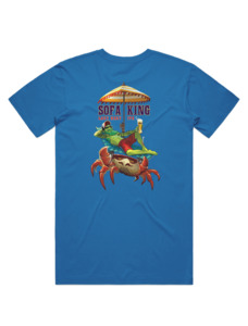 Merch: Bach Brewing Mens T-shirt - Sofa King (back graphic)