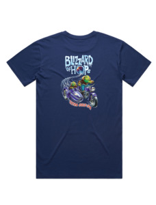 Merch: Bach Brewing Mens T-shirt - Blizzard of Hops (back graphic)