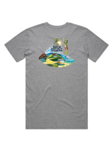 Bach Brewing Mens T-shirt - Beach Scene (back graphic)