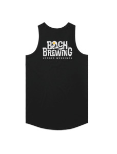 Bach Brewing Mens Singlet - Longer Weekends (back graphic)