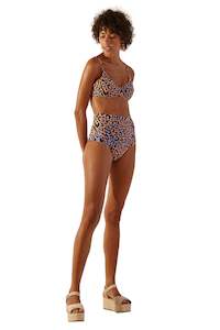 Two Pieces Hot Pant Leopard Reversible