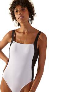 Premuim Swimsuits: One Piece Aruba White and Black
