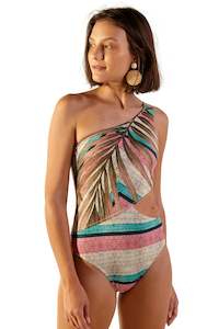 Premuim Swimsuits: One Piece Shoulder Polynesia