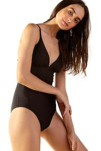 Premuim Swimsuits: Puerto Rico Black One Piece