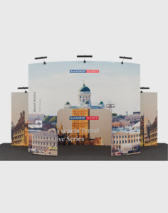 Modular Displays For 20ft Wide Exhibitions Booth: Portable Exhibit Display 6m x 3m - Model 21