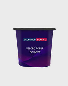 Custom Printed Counters Displays: Velcro Popup Counter 1 x 2