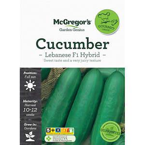 Seeds: McGregor's Cucumber Lebanese F1 Hybrid Specialty Seeds