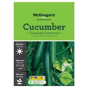 Seeds: McGregor's Cucumber Telegraph F1 Hybrid Vegetable Seed