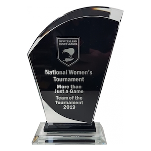 High Quality Engravings: Lasered acrylic trophy