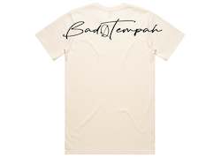 Bad Tempah 1: BACK DROP SCRIBBLE TEE -Cream/Black