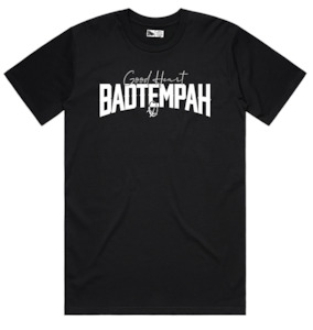 Tees: Good heart tee-BLACK