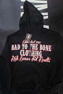 Sublimation Collection: Adult O.G 'BTTB Clothing N.E.J.R' DTF Printed Pull-Over Black Hood.