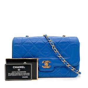 CHANEL BLUE VINTAGE FLAP BAG