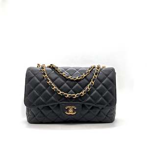 CHANEL SINGLE FLAP JUMBO WITH GOLD HARDWARE