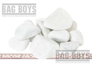 Landscaping Range: White Ice Stones 20Kg Bag | Auckland, Hamilton, Tauranga