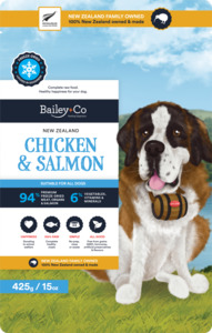 Products: New Zealand Chicken & Salmon 425g - Bailey+Co 100% Natural Freeze-Dried Lamb