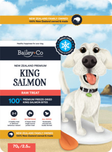 New Zealand Premium King Salmon Raw Treat 70g - Bailey+Co 100% Natural Freeze-Dried Lamb