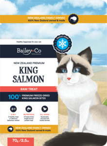 New Zealand Premium King Salmon Raw Treat 70g - Bailey+Co 100% Natural Freeze-Dried Lamb