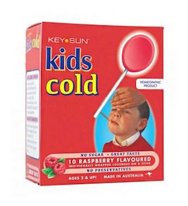 Colds: KEYSUN Kids Cold L/pops 10 Rberry