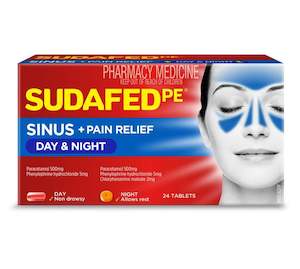 Colds: SUDAFED PE D&N Relief Sinus 24pk
