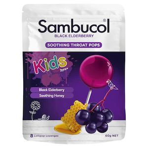 Sambucol Soothing Throat Pops 8 Pack