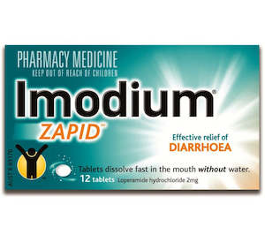 Diarrhoea: IMODIUM Zapid 2mg 12tabs